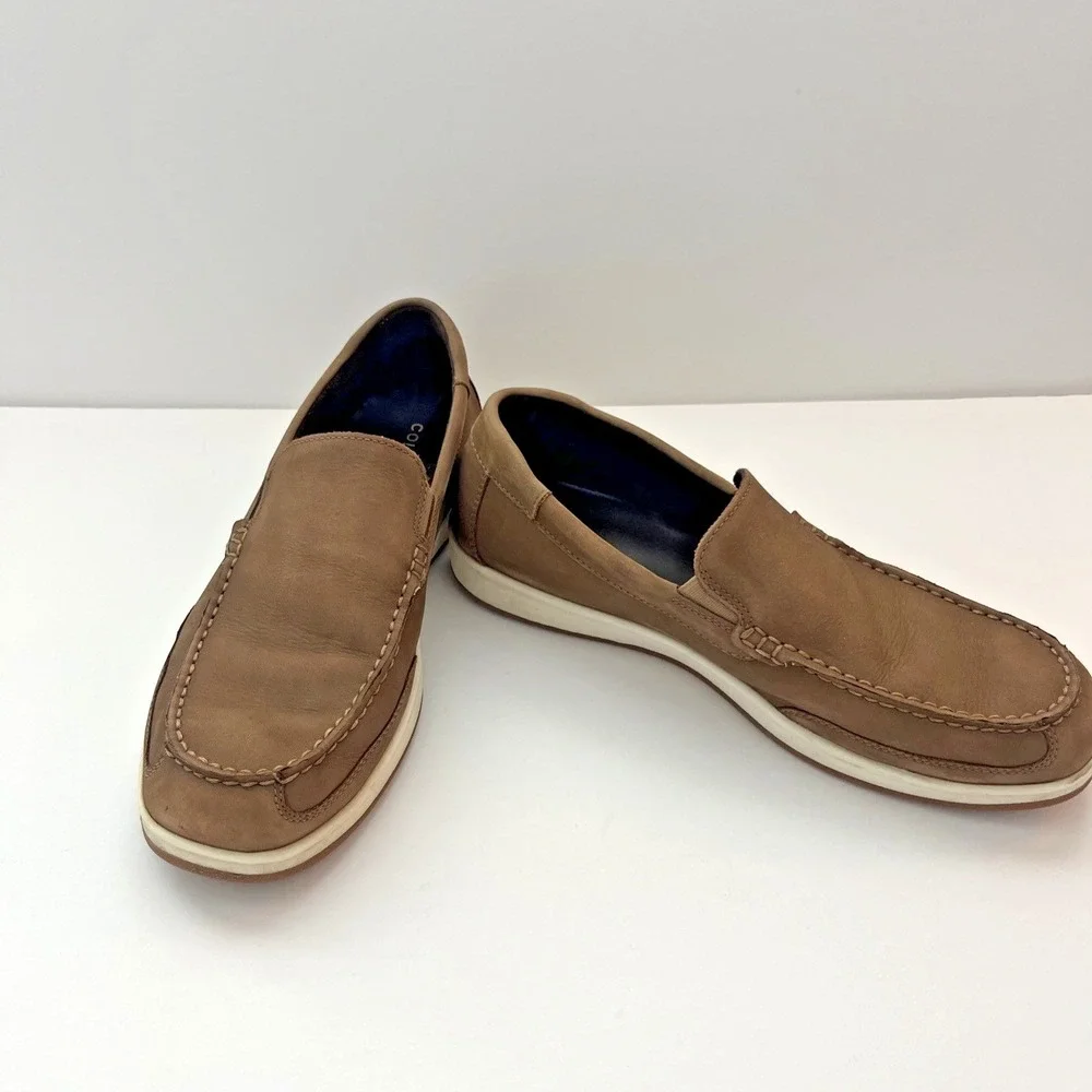 Cole Haan Shoes Men's Slip On Loafer Drivers 8.5M Tan Nubuck Preppy Coastal